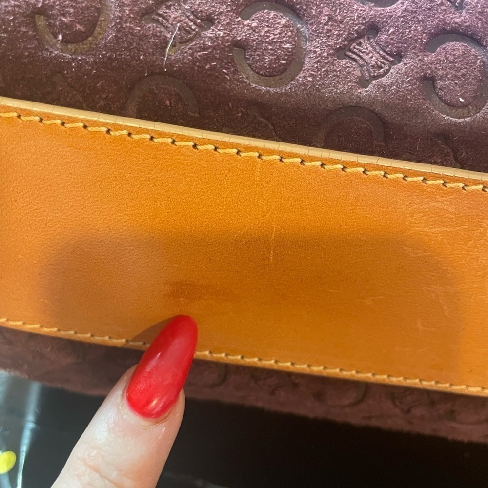 Celine Vintage Suede Burgundy Mini Tote with COA and Unbranded Dust Bag - Picture 6 of 16